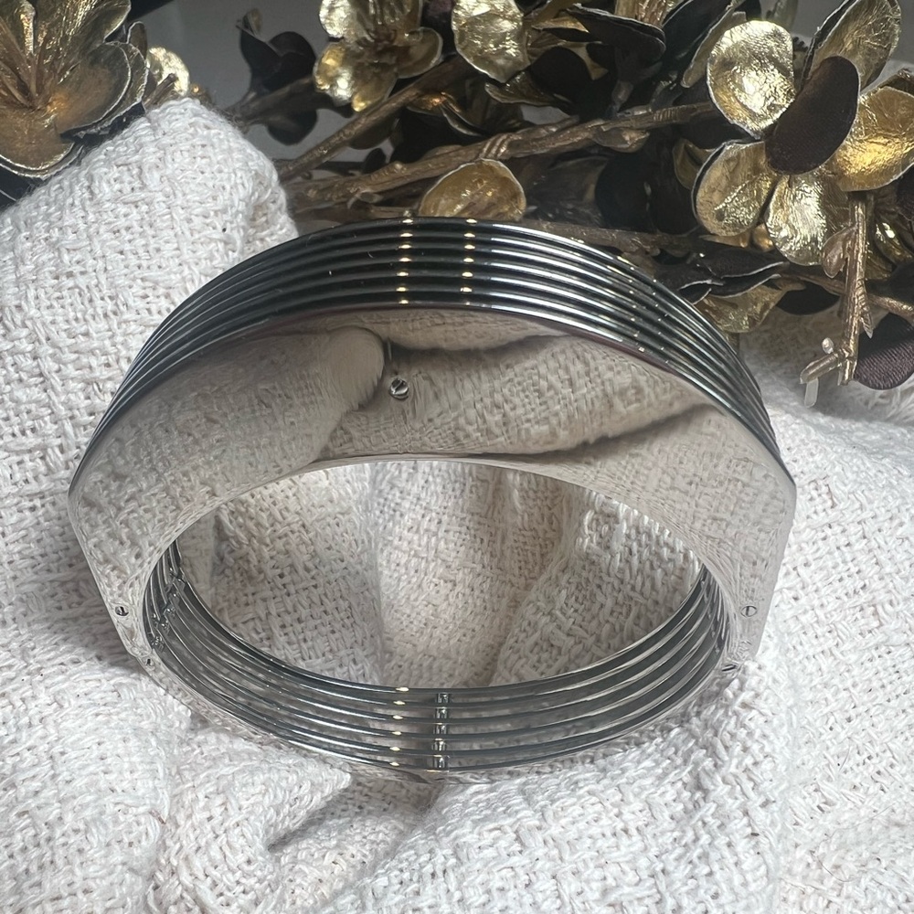 All Saints Silver Cuff Bracelet - Picture 4 of 10